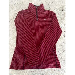 Luhta Women's M Red & Black Half Zip Fleece Pullover